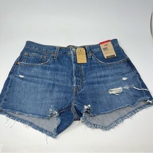 Levi's Women's Blue Denim Shorts
